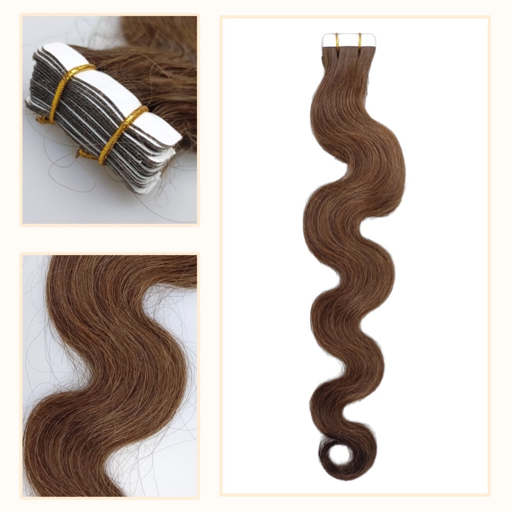 Tape In Hair Extensions - #4 Body Wave Human Hair