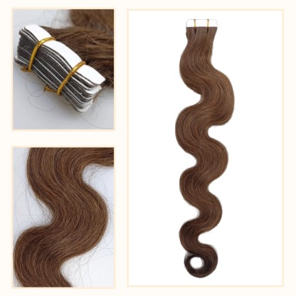 Tape In Hair Extensions - #4 Body Wave Human Hair