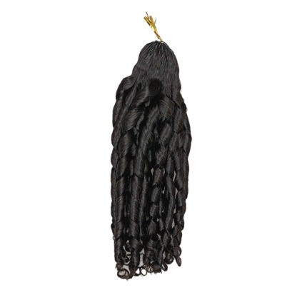 Crochet Braids - #1B Pissy Curly Human Crochet Hair
