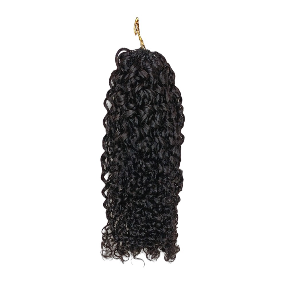 Crochet Braids - #1B Pixie Curly Human Crochet Hair