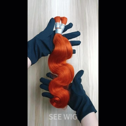 Bulk Human Hair - #350 Ginger Body Wave Braiding Hair