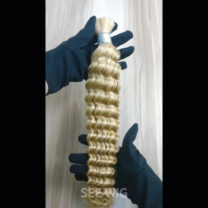 Bulk Human Hair - #27/613 Deep Wave Braiding Hair