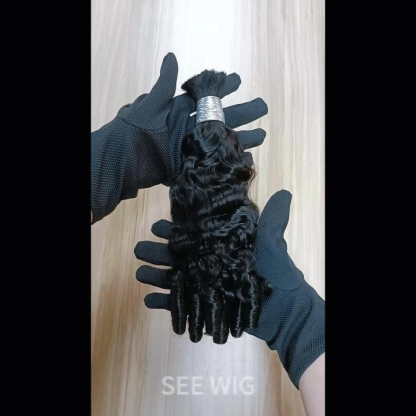 Bulk Human Hair - #1 French Curly Braiding Hair