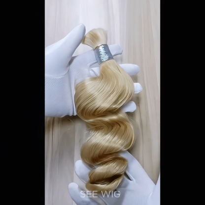Loose Wave Bulk Human Hair - #613 Braiding Hair