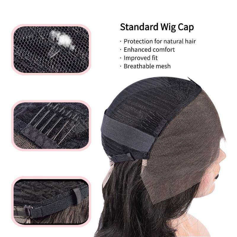 13x4 HD Lace Front Wig - #1B Kinky Straight Human Hair Wig
