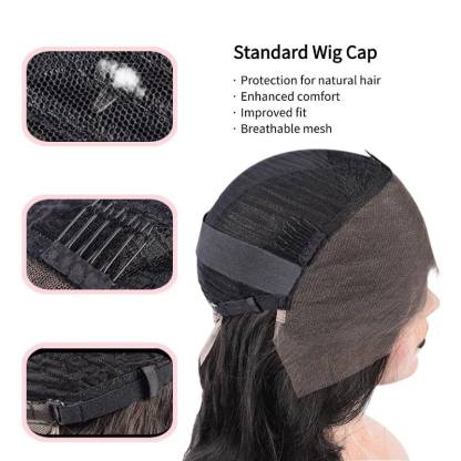 13x4 HD Lace Front Wig - #1B Kinky Straight Human Hair Wig