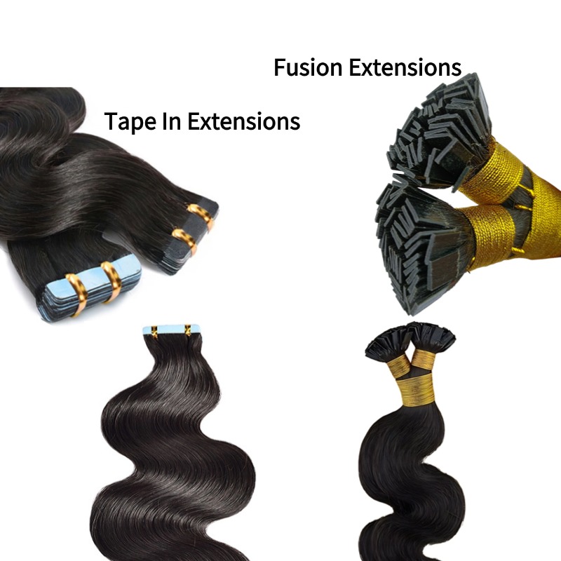 Tape-ins vs fusion hair extensions
