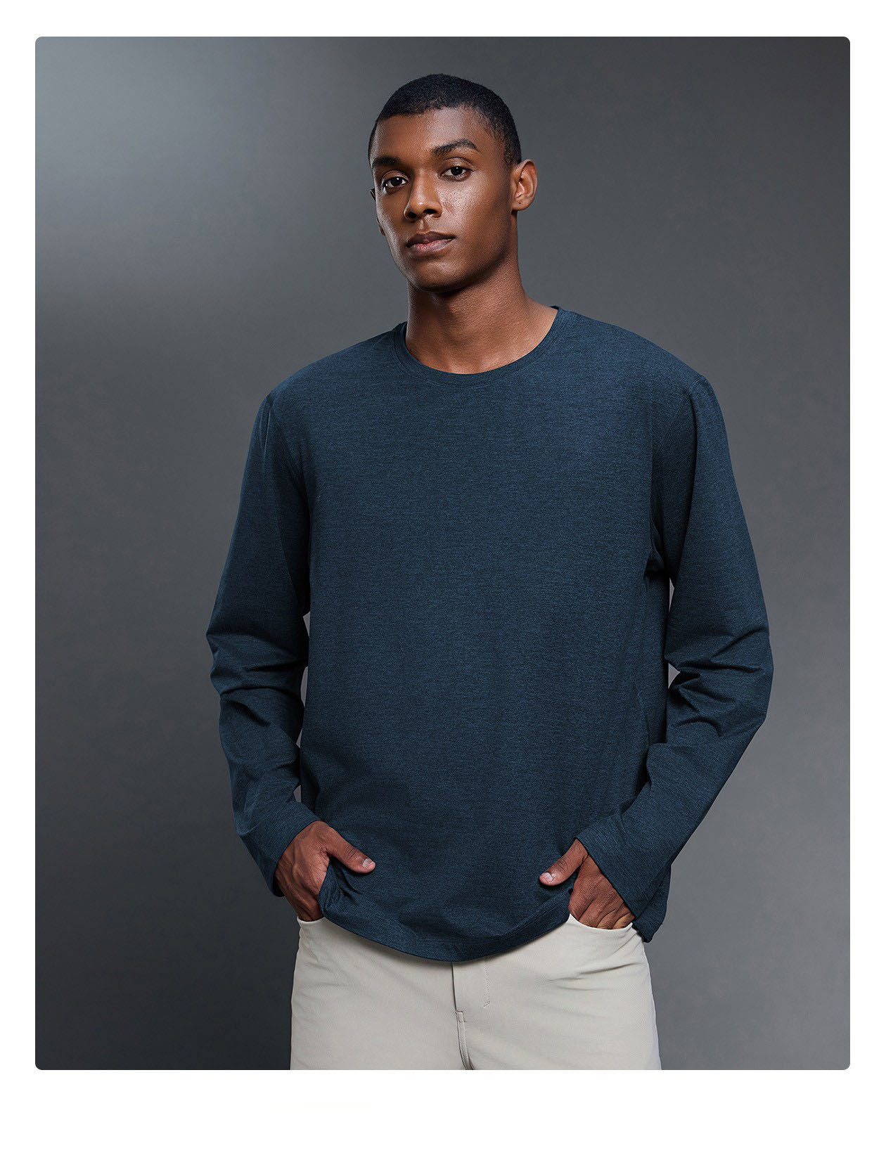 Men Slim-Fit Long Sleeve Shirt