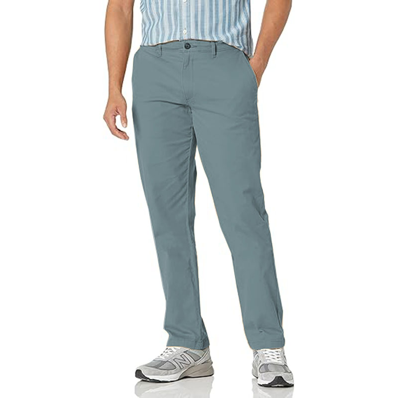 Men Classic-Fit Wrinkle-Resistant Flat-Front Chino Pant