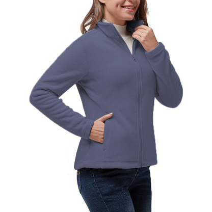 Jackets For Womans with Zip Front Stretch Fabric