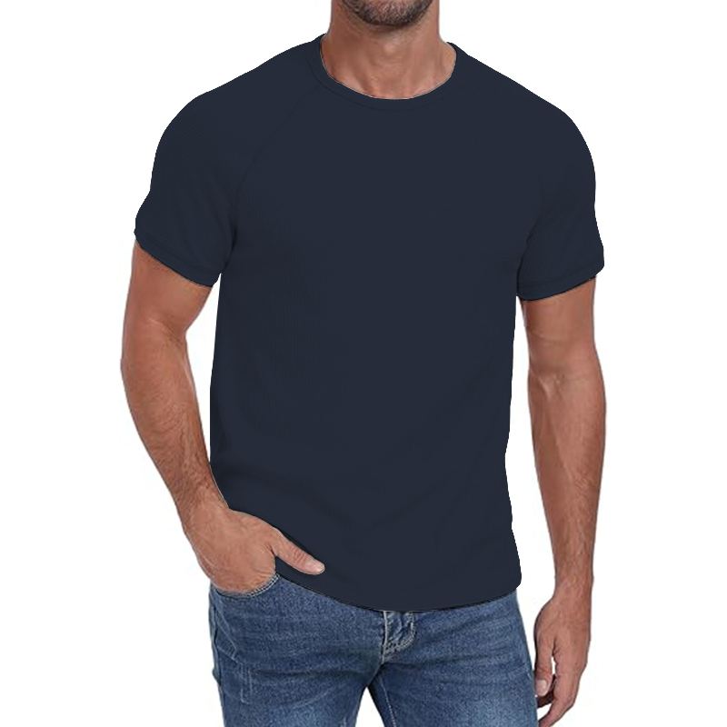 Short Sleeve Crew Neck Plain Novelty T Shirt for Mens