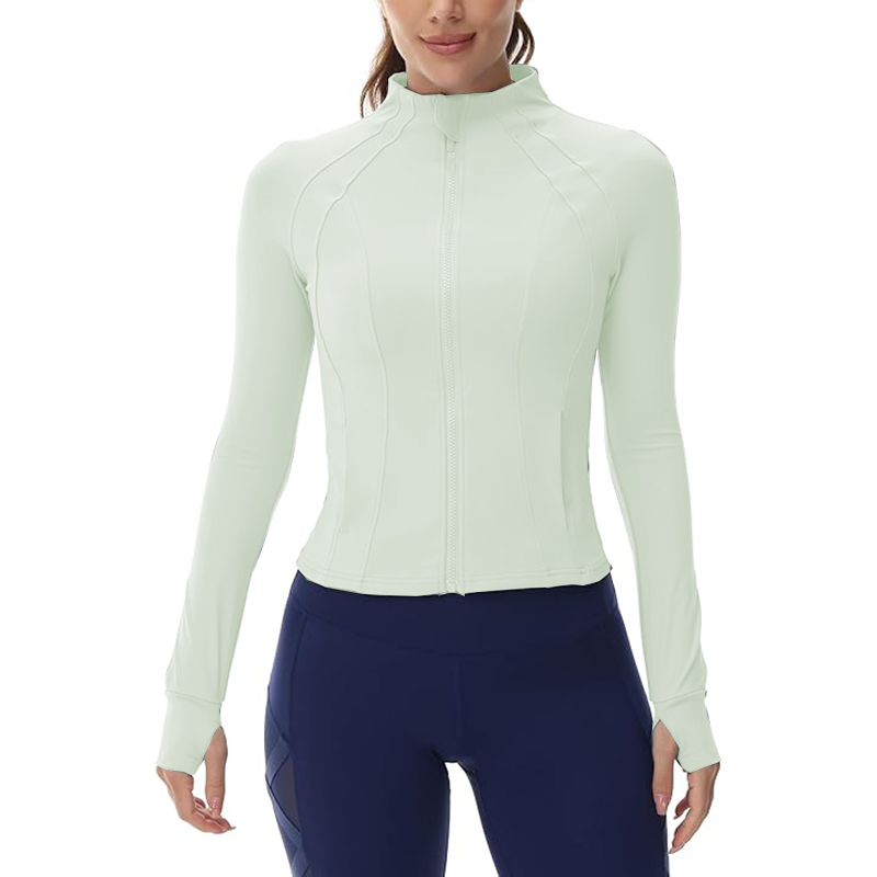 Women Lightweight Workout Jacket Fit Full Zip Athletic Jackets with Pockets