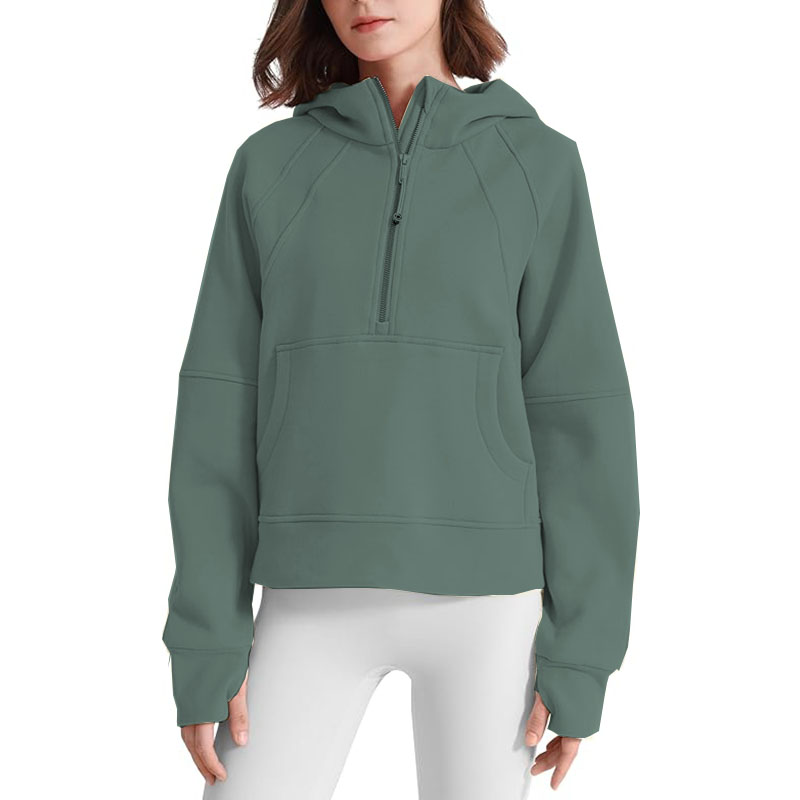 Women Up Cropped Sweatshirts Jackets Casual Comfy Gym Tops