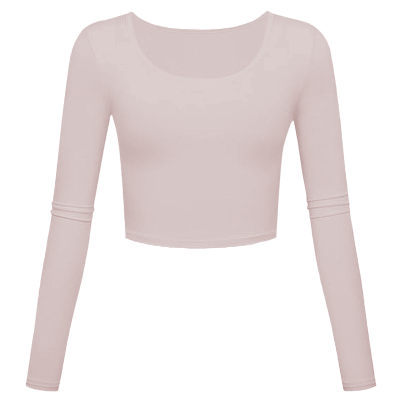 Women Long Sleeve Shirts Crop Tops Fall Fashion