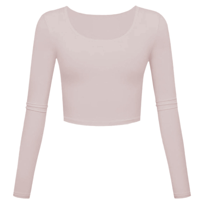 Women Long Sleeve Shirts Crop Tops Fall Fashion