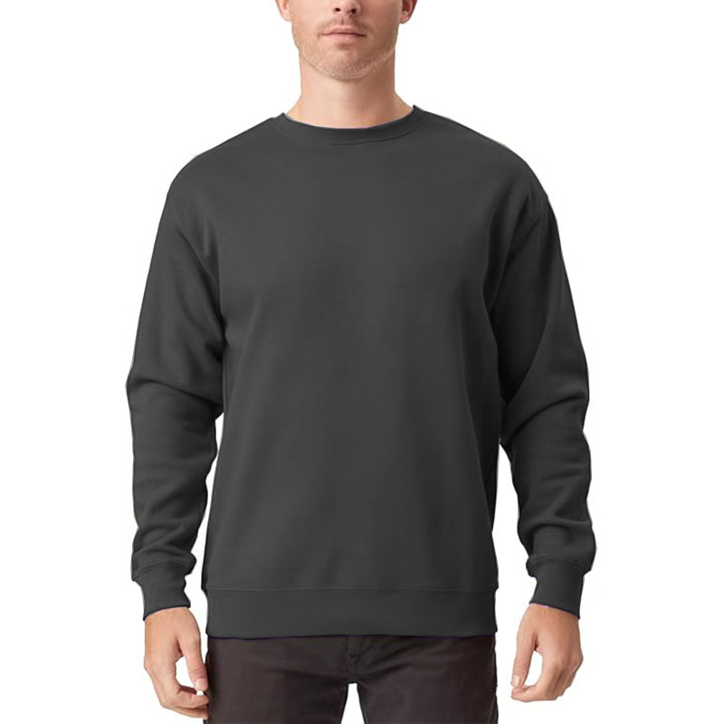 Men Sweater Crewneck Waffle Pullover Sweater
