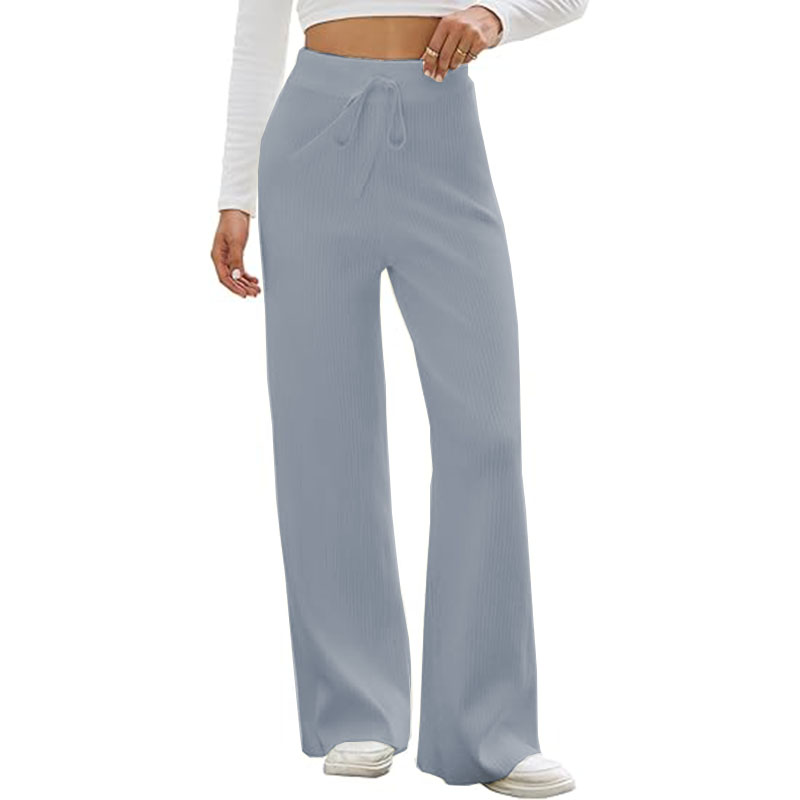 Women Fall Outfits Wide Leg Baggy Pants High-Waisted Drawstring Sweat Pants