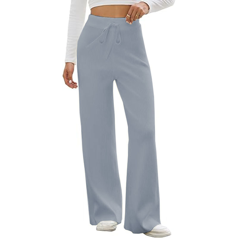 Women Fall Outfits Wide Leg Baggy Pants High-Waisted Drawstring Sweat Pants