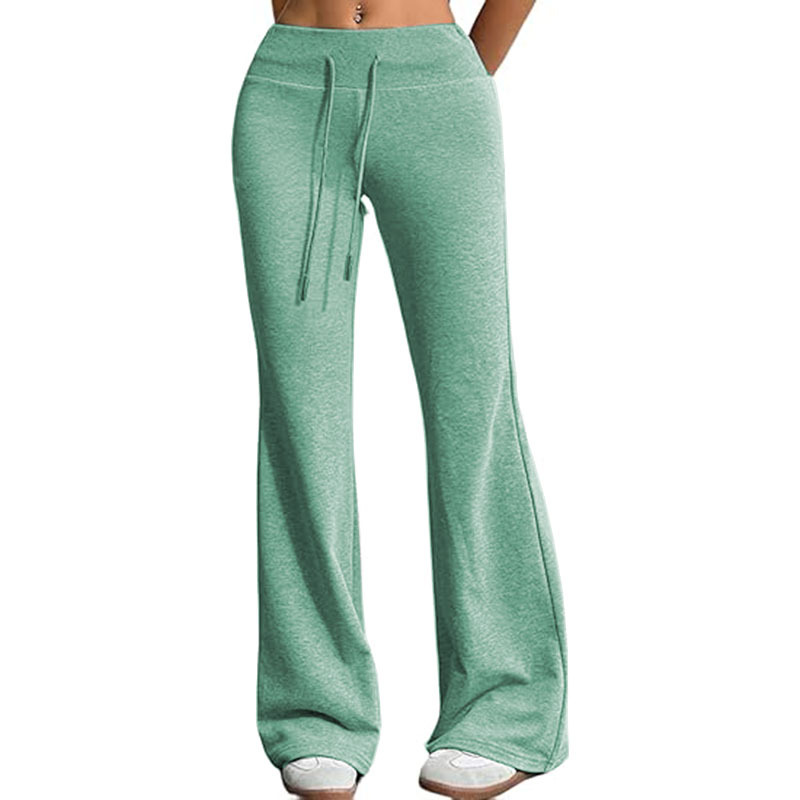 Womens Fall Outfits Wide Leg Baggy Pants High-Waisted Drawstring Sweat