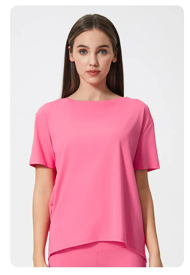 Women Naked-feel Short Sleeve Shirt