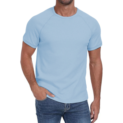 Short Sleeve Crew Neck Plain Novelty T Shirt for Mens