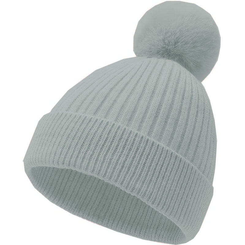 Classic Double Layer Knit Beanie Hat Warm Thick Acrylic Winter Hat