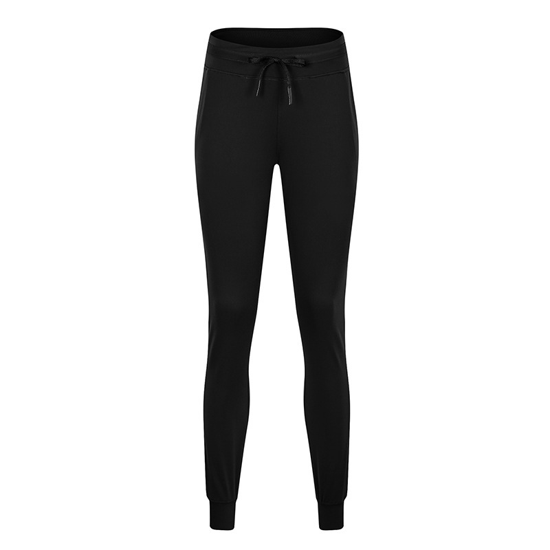 12 Colors Drawstring Pants Fitness Women Sweatpants with Two Side Pockets 4-Way Stretch Leggings Lady Stretchy Pants