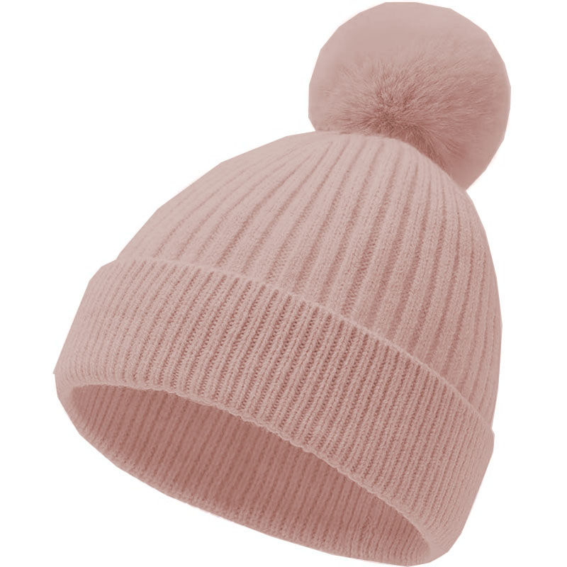 Classic Double Layer Knit Beanie Hat Warm Thick Acrylic Winter Hat