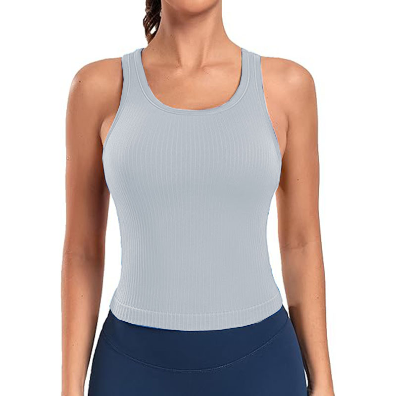 Women Sleeveless Full Length Ribbed Fitted 