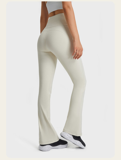 4 Colors NWT Women Wide Cut Pants Fitness Women Loose High Waist Legging 4-Way Stretch Leggings Lady Stretchy Pants