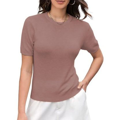 Women Cropped T Shirts Short Sleeve Casual Loose Summer Tee Tops