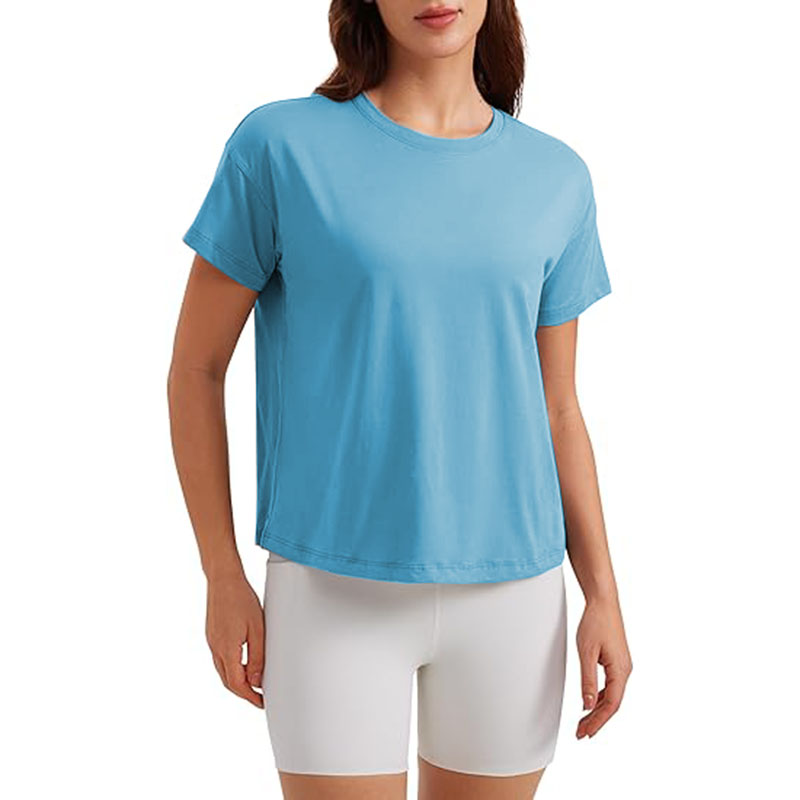 2025 Women Casual Basic Short Sleeve Summer Tops