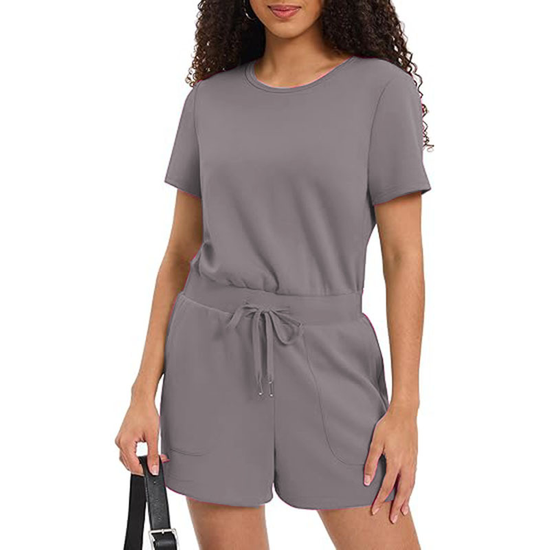 Womens Summer Sleeveless Workout Rompers Athletic Jumpsuit