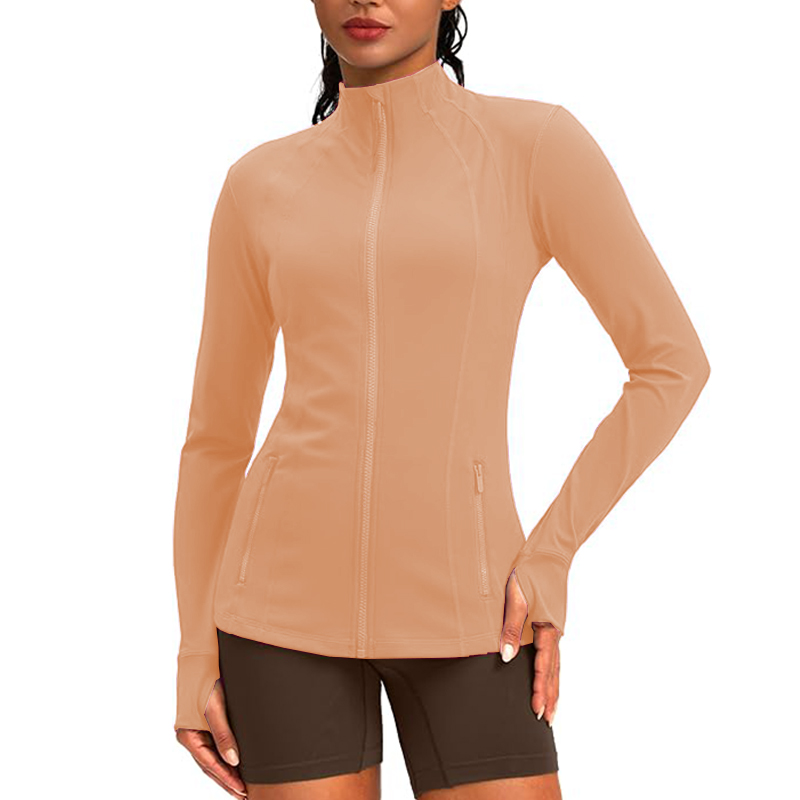 Jackets For Woman with Zip Front Stretch Fabric