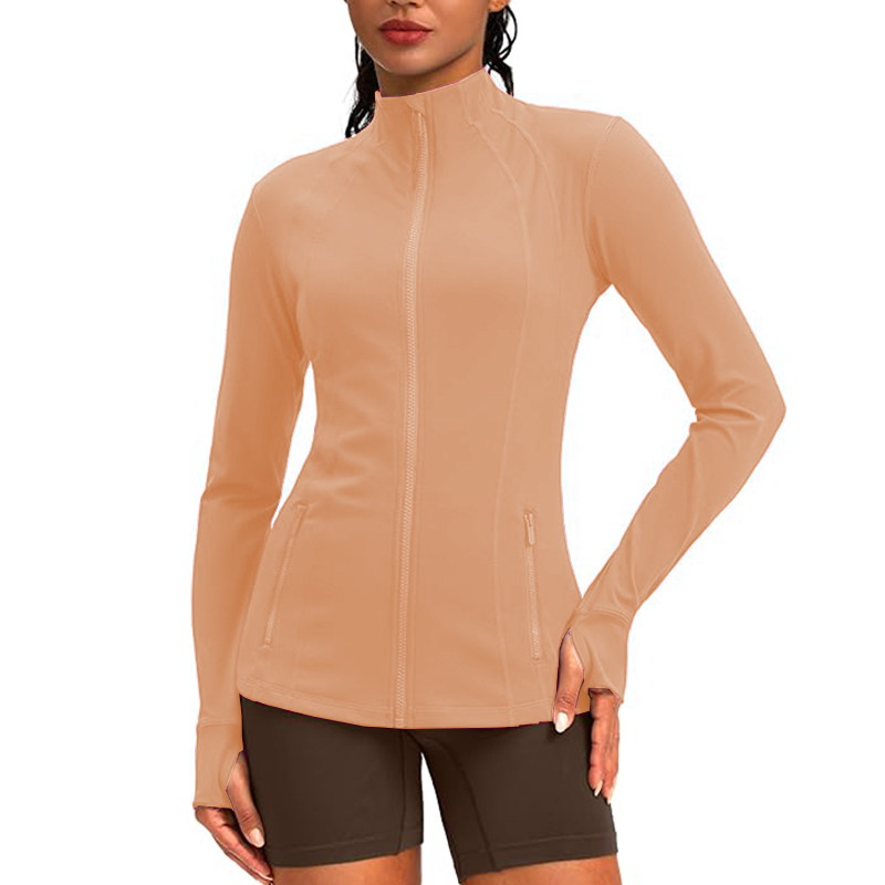 Jackets For Woman with Zip Front Stretch Fabric