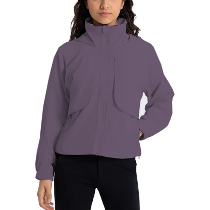 Women Waterproof Lightweight Windbreaker Jacket