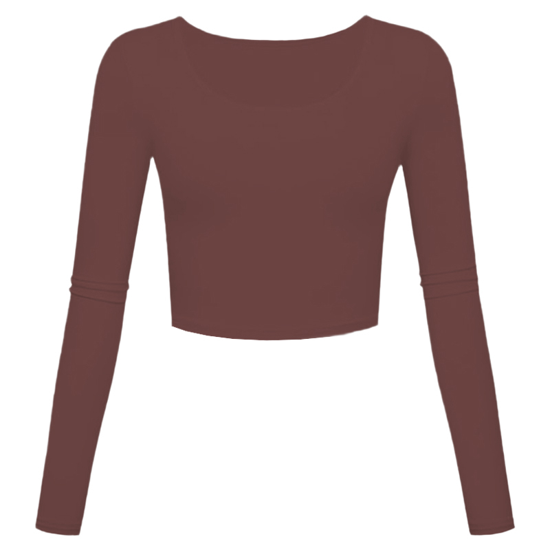 Women Long Sleeve Shirts Crop Tops Fall Fashion