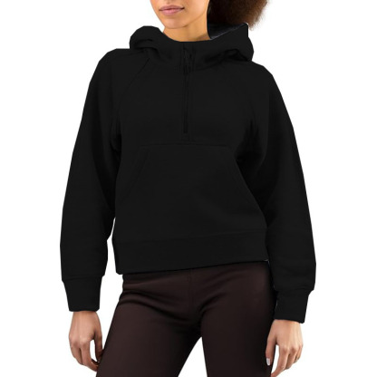 Women Quarter Zip Hoodies Long Sleeve Sweatshirt