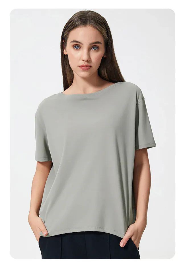 Women Naked-feel Short Sleeve Shirt