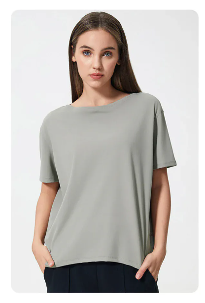 Women Naked-feel Short Sleeve Shirt