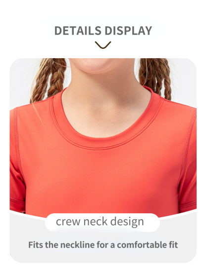 NWT Girls Kid Cute Quick Dry Breathable Stretch Short Sleeve Kids Clothing Children Yoga Sports Dance Tank Top Shirts