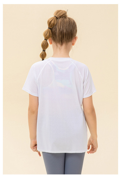 NWT Girls Kid Cute Shirt Quick Dry Breathable Stretch Short Sleeve Kids Clothing Children Yoga Sports Dance Tank Top Shirts