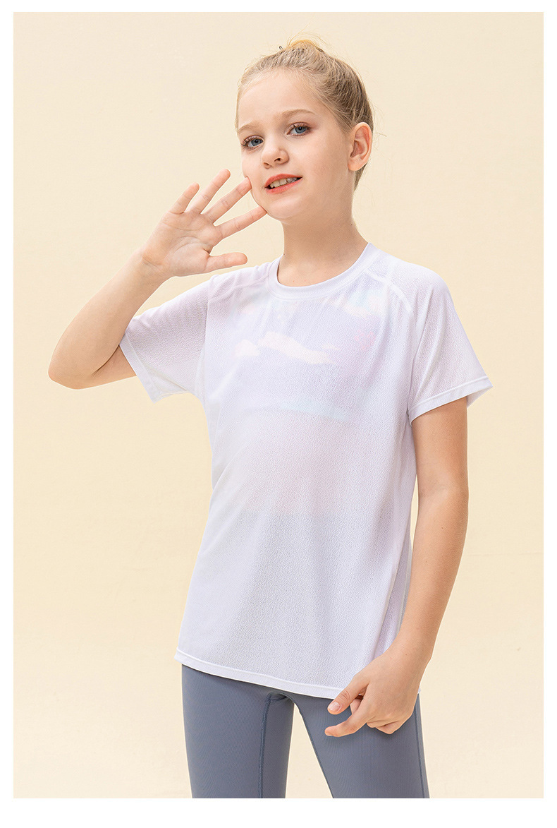 NWT Girls Kid Cute Shirt Quick Dry Breathable Stretch Short Sleeve Kids Clothing Children Yoga Sports Dance Tank Top Shirts