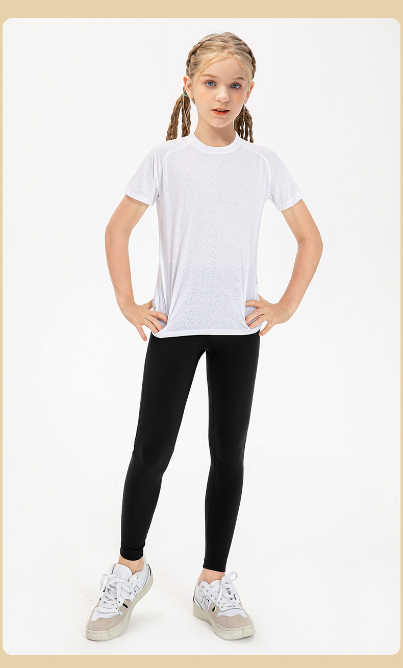 NWT Girls Kid Pants Cute Quick Dry Breathable Stretch Fleece Tight Kids Children Yoga Sports Dance Thick Pant