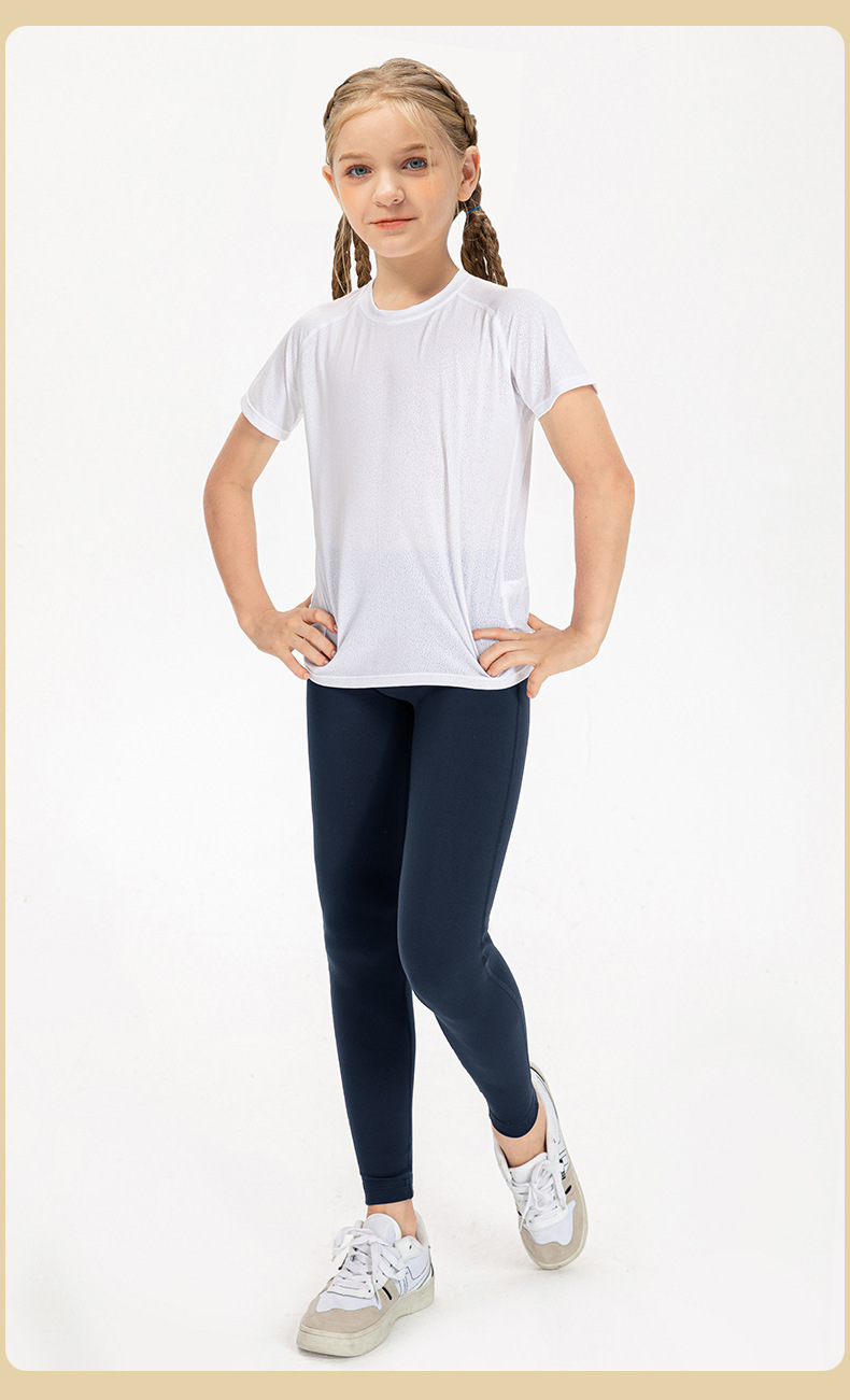 NWT Girls Kid Pants Cute Quick Dry Breathable Stretch Fleece Tight Kids Children Yoga Sports Dance Thick Pant