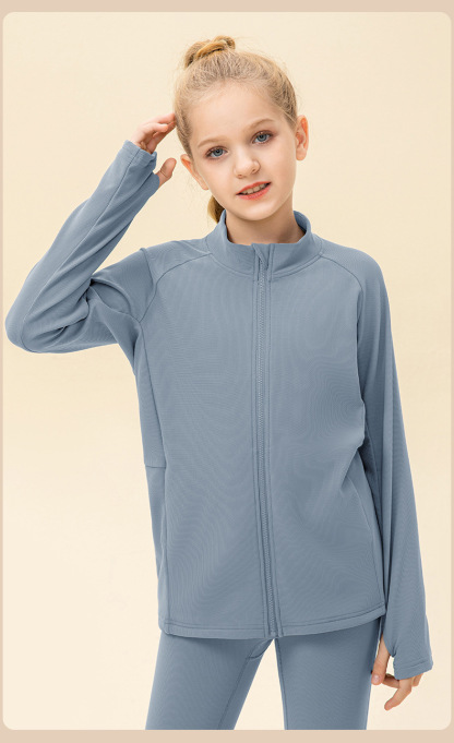 NWT 2 pcs Girls Kid Winter Fleece Jacket Breathable Stretch Top Thick & Dance Tight Kids Pant Children Yoga Sports Sets