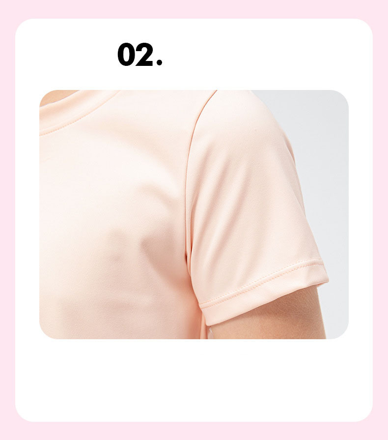 NWT Girls Kid Short Sleeve Shirt Cute Quick Dry Breathable Stretch Kids Children Yoga Sports Dance Tank Top Short Shirts