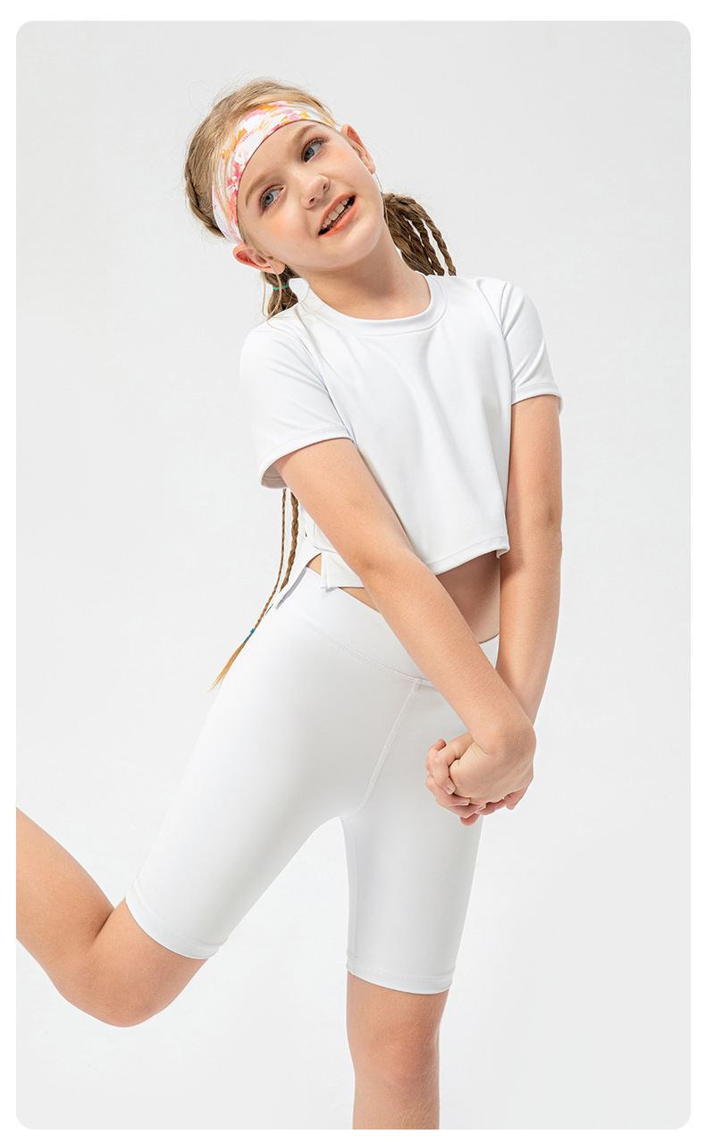 NWT Kid Girls Shorts Stretchy Short Sports Tennis Short Children Breathable Short Solid color 