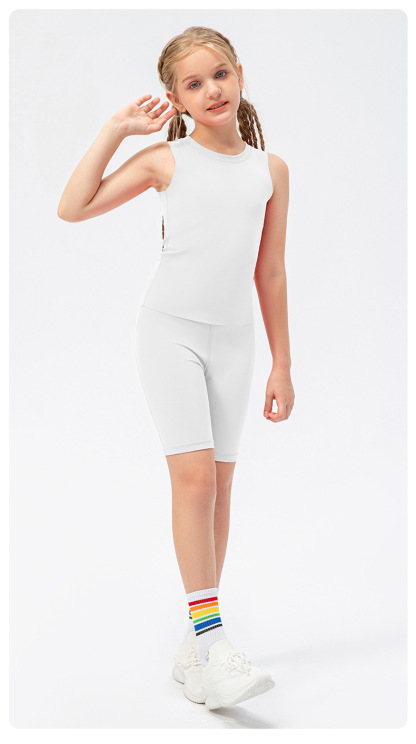 NWT Kid Girls Shorts Stretchy Short Sports Tennis Short Children Breathable Short Solid color 