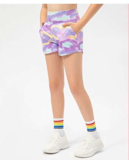 Kid Girls Skirt Stretchy Short Sports Tennis Short Children Breathable Short Free Tie Dye color 